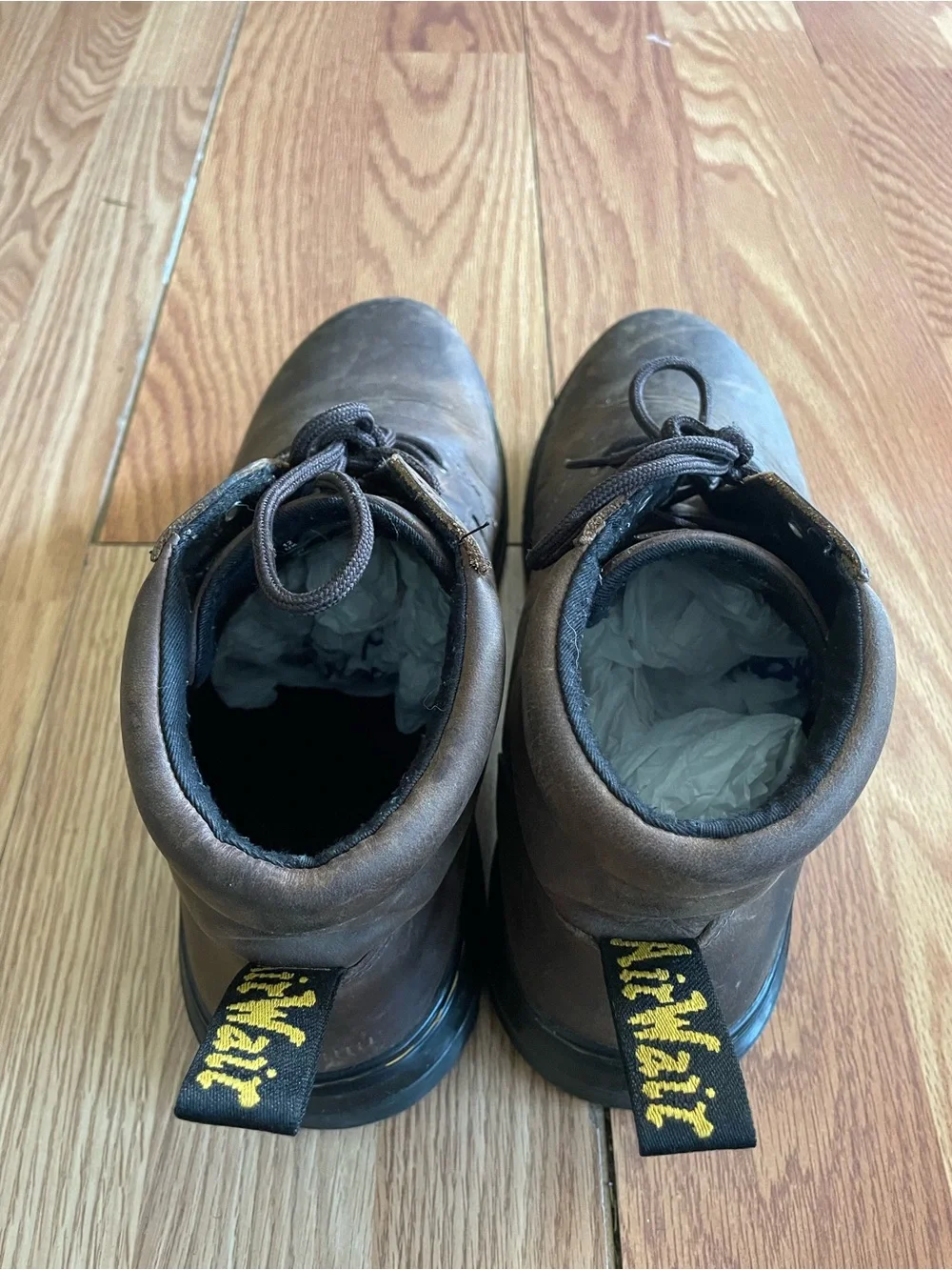 Dr. Martens Bonny Crazy Horse Leather Casual Boots in Dark Brown Size 13 M